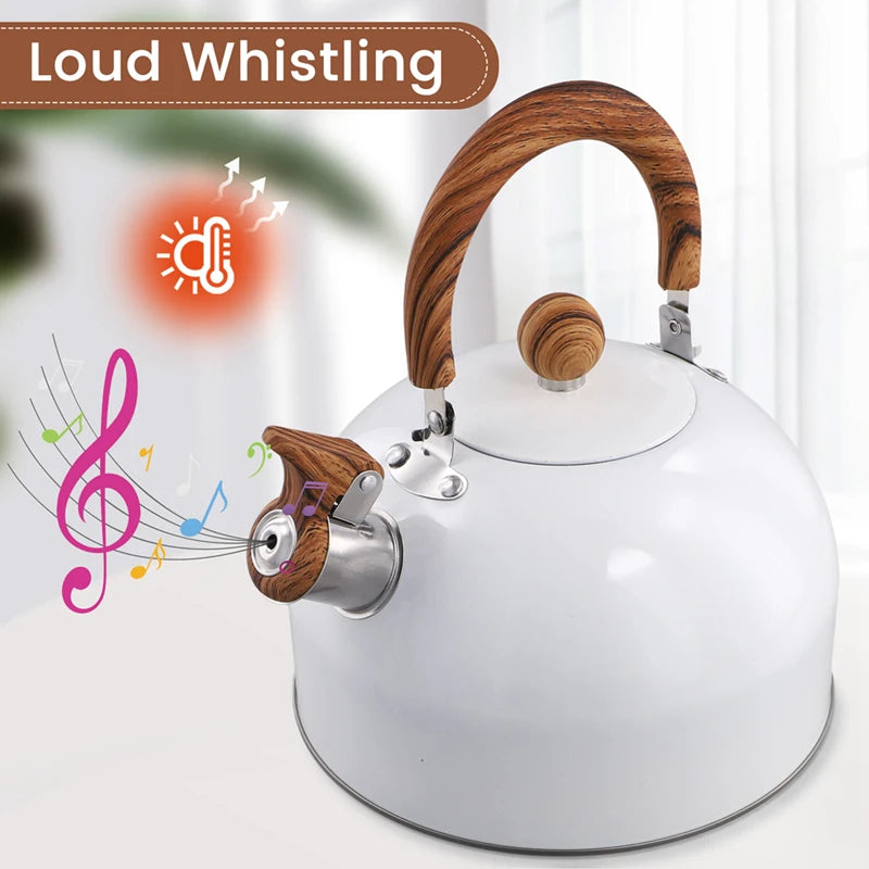 WISH 3 L Tea Kettle Stovetop Whistling Stovetop Tea Kettle For Stove Top,With Handle Oasis Select