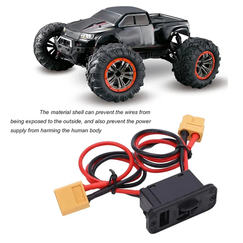 WISH RC Airplane Switch,18AWG Large Current Switch With XT60 Plug,Heavy Duty On/Off Switch For RC Model Airplane Oasis Select