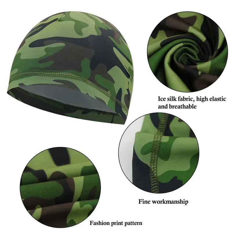 1/2pcs Quick Dry Helmet Cycling Cap Anti-UV Anti-Sweat Sports Hat Motorcycle Bike Riding Bicycle Cycling Hat Unisex Inner Cap Oasis Select