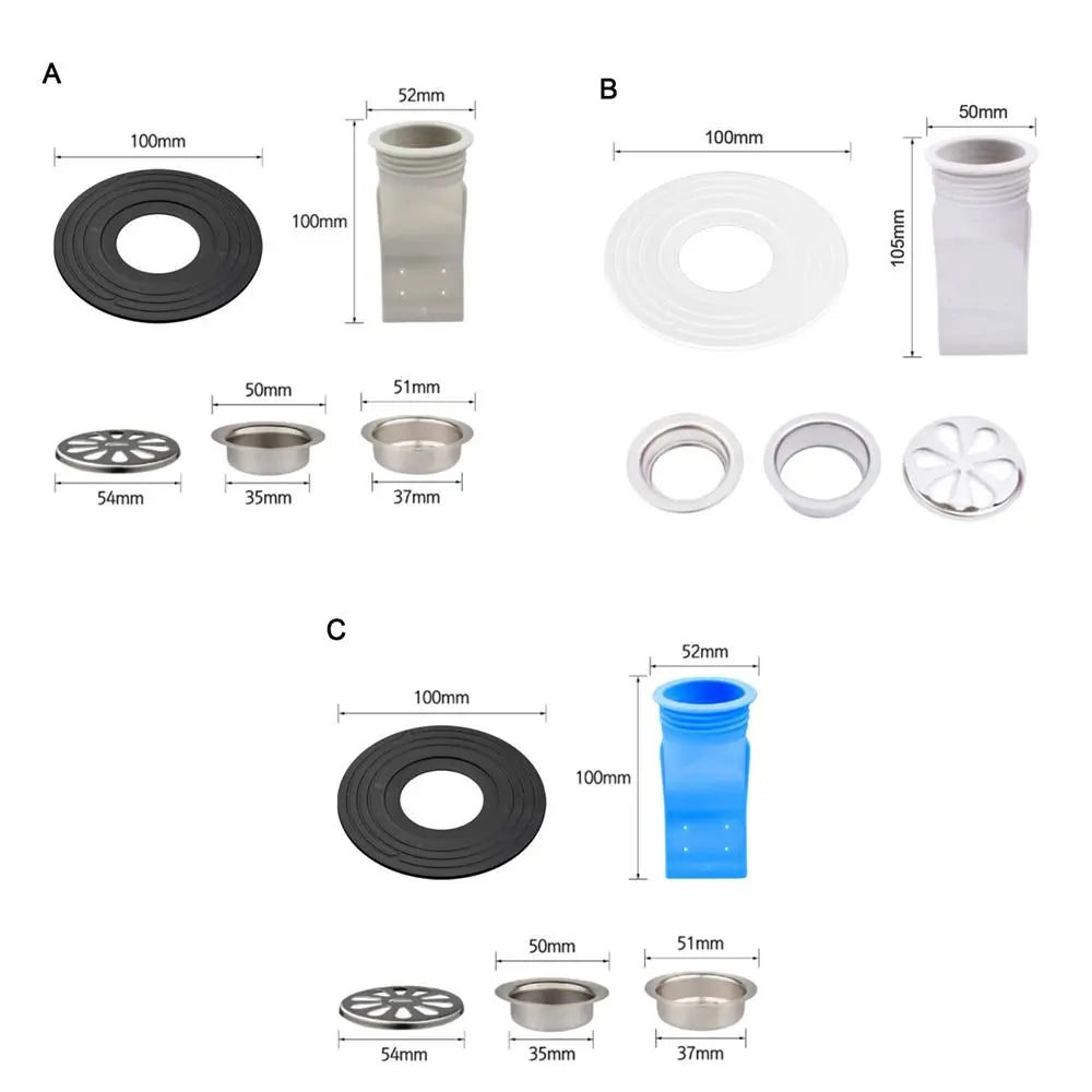 With Grid Grate Cover Shower Floor Drain Core Insect Proof Backflow Preventer Sink Strainer Anti Blocking Dectable Oasis Select