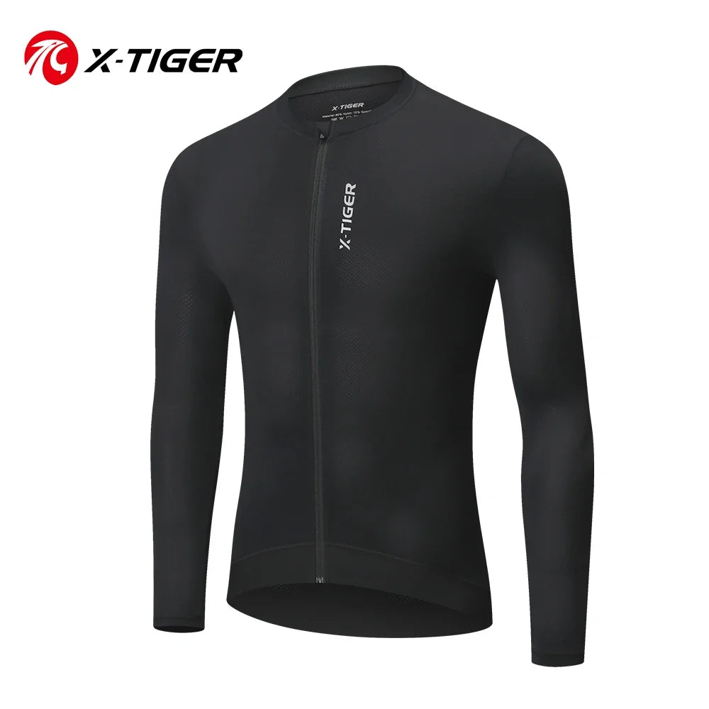 X-TIGER Men's Cycling Jacket Autumn Three-pocket Reflective Cycling Jersey Sports Mountain Bike Shirt Ciclismo Long Sleeve Oasis Select XM-CY-38001 XXXL