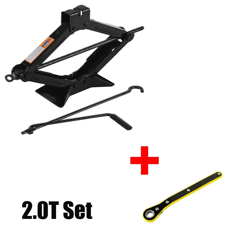 Hand Cranked Scissor Jack 08T 1T 2T Portable Labor Saving Car Jack Car Repair Tire Replacement Special Tool for SUV Oasis Select 2T Set