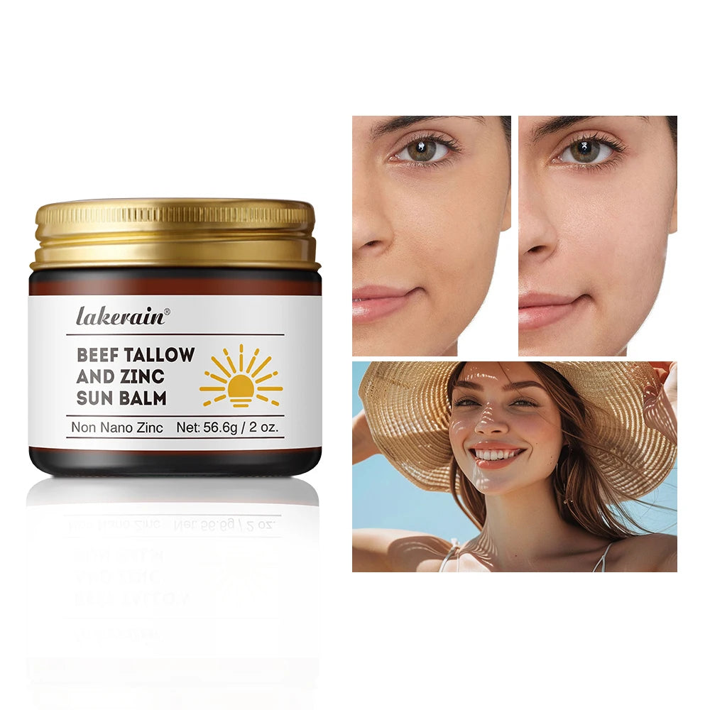 Sunscreen Makeup Beef Tallow and Zinc Sun Balm Sun Protection Moisturizing and Antioxidant Care for Your Skin Oasis Select