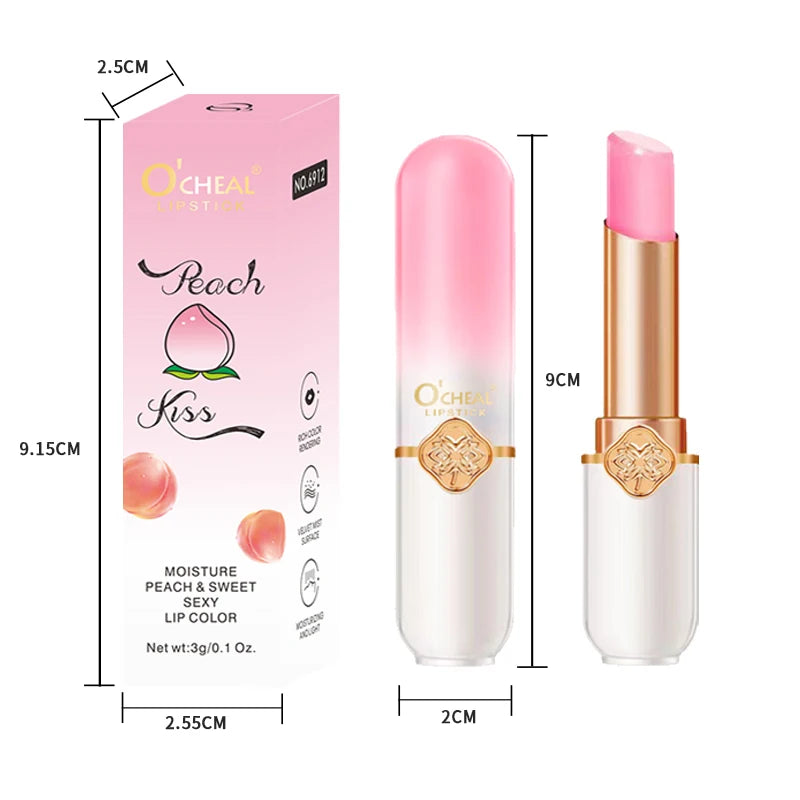 OCHEAL Color Changing Lipstick Fruit Lip Balm Moisturizing Waterproof Long Lasting Moisturizing Lip Balm Temperature Changing Oasis Select