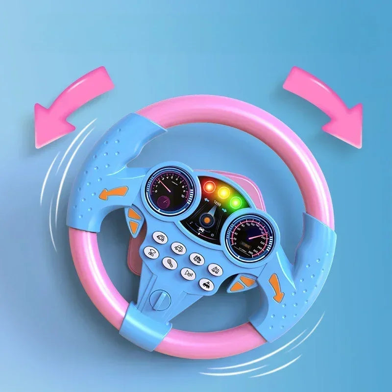 Infant Shining Simulation Steering Wheel Toys Children's Toy Kids Early Education Copilots Stroller Steering Wheel Vocal Toys Oasis Select