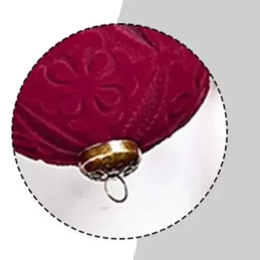 9-Pack Elegant Velvet Christmas Balls 10cm Hanging Ornaments Suitable For Festive Christmas Ornaments For Xmas Trees Home Decor Oasis Select