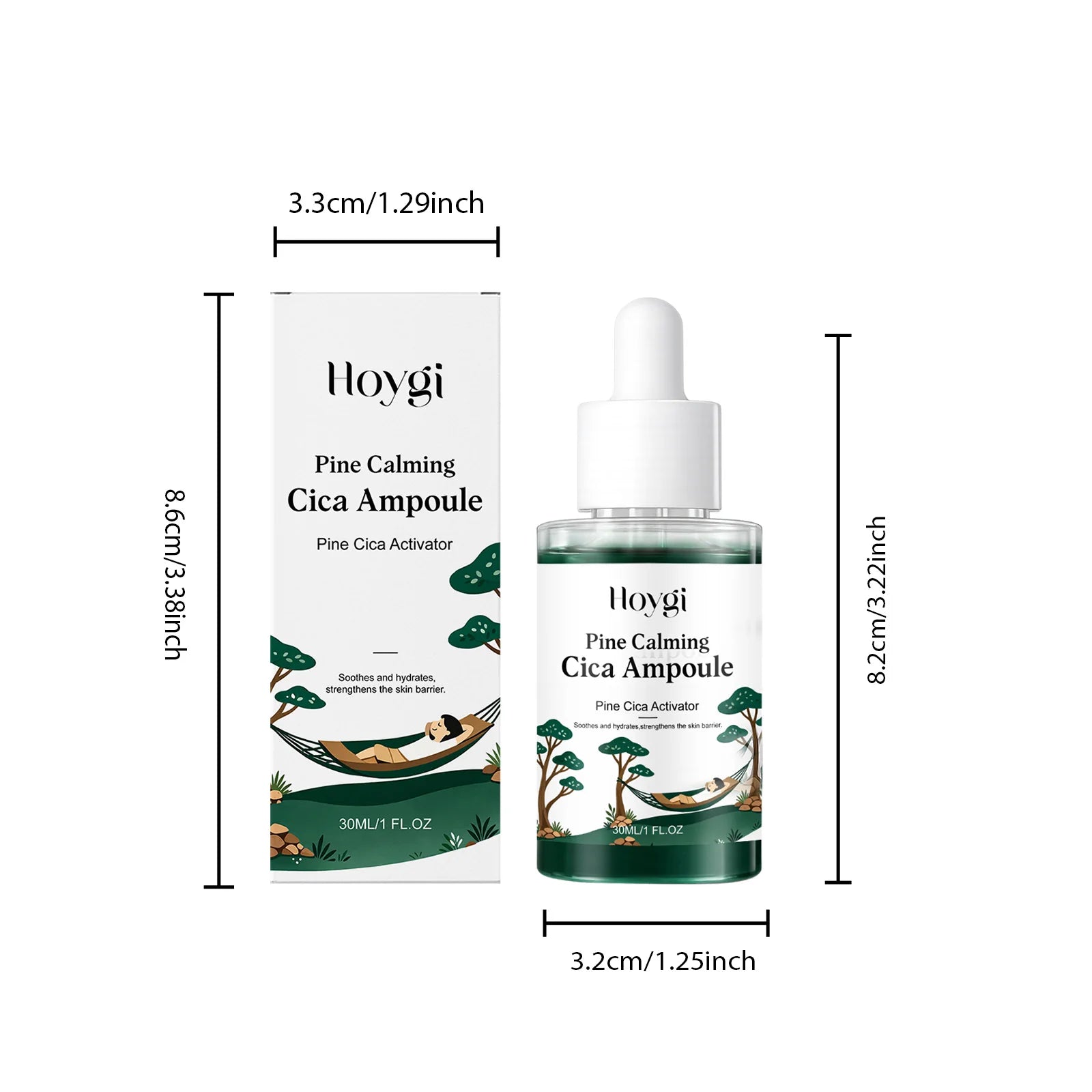 Hoygi Pine Cica Ampoule Serum – Hyaluronic Acid & Centella Face Serum Ampoule Oasis Select