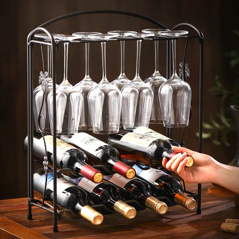 Household red wine glass rack wine cabinet wine rack ornament wine decoration upside down wine glass rack modern light luxury Oasis Select
