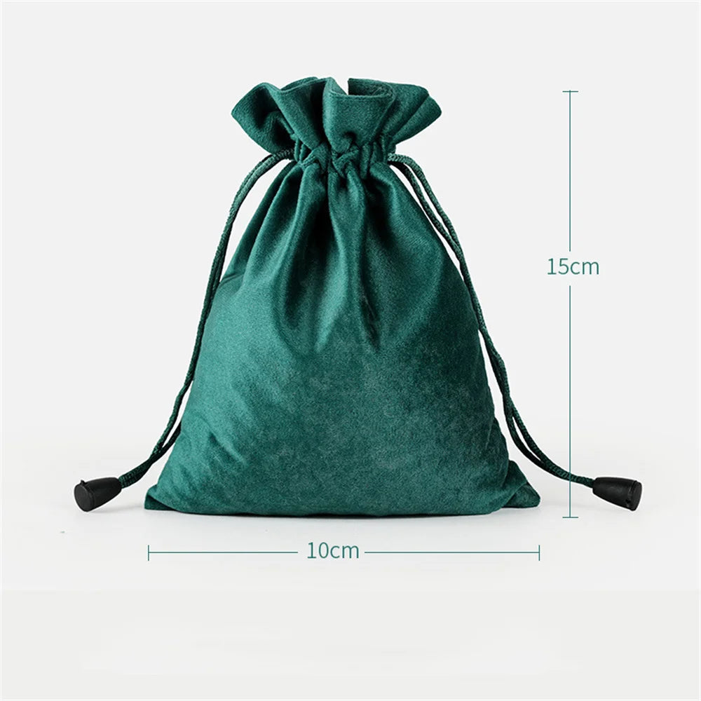 1 Pcs 6 Sizes Bags Linen Drawstring Gift Bag Pouches Cloth Christmas Bag Jewelry Bag Drawstring Pouches Large Velvet Bags Oasis Select Green-10x15cm Other