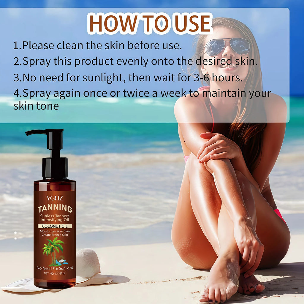 YCHZ Coconut Tanning Oil – Bronze & Moisturize | 100ml