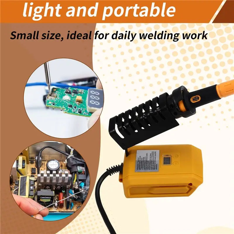 LIKE WISH 60W Wireless Electric Soldering Iron 936 Ironhead For 18/20V Battery Welding Tool 300-510℃ Temperature Adjustab Oasis Select