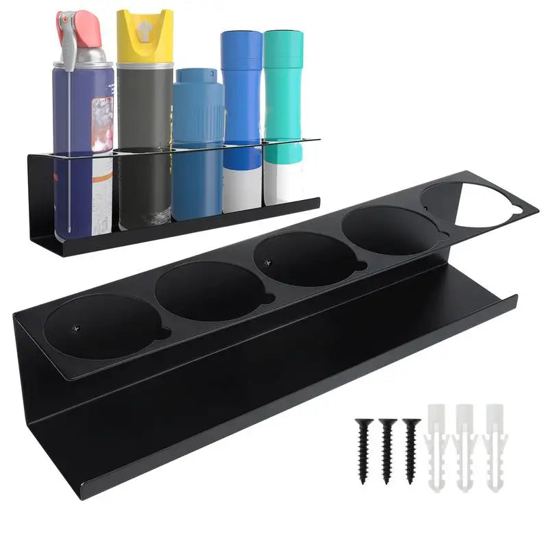 Spray Paint Organizer Lube Can Storage Rack 5 Can Holes Shelf Steel Aerosol Spray Can Rack Organizer Aerosol Spray Bottle Holder Oasis Select