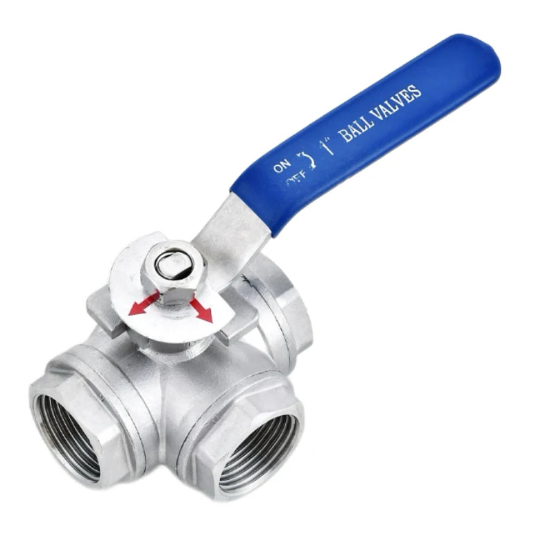 304 Ball Valve BSP Internal Thread Stainless Steel Two-piece T-shaped 1/4 3/8 1/2 "3/4" 1 "2" Water Gas Oil Switch Adapter Oasis Select