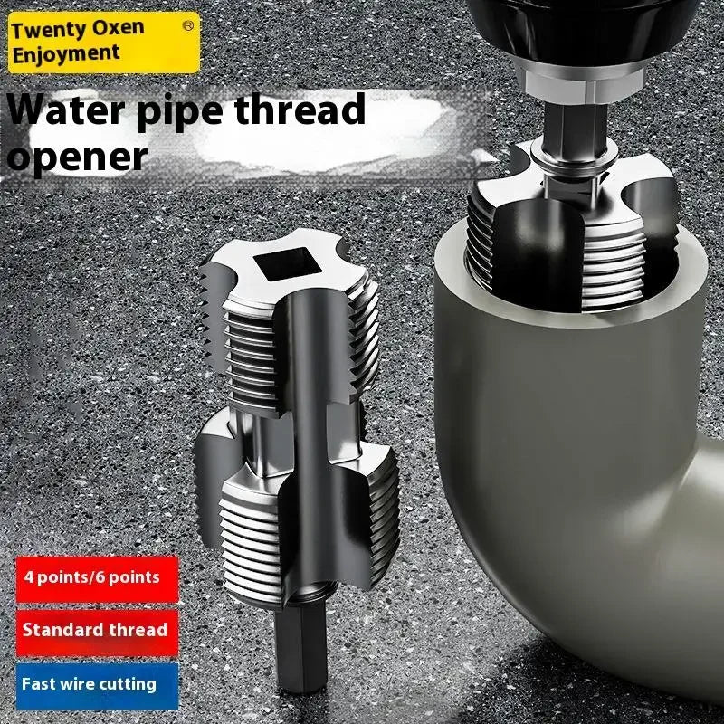 4Points 6Points PPR Water Pipe Internal Thread Opener Hexagonal Universal For PVC Pipe Thread Tap Hand Electric Drills Hand Tool Oasis Select