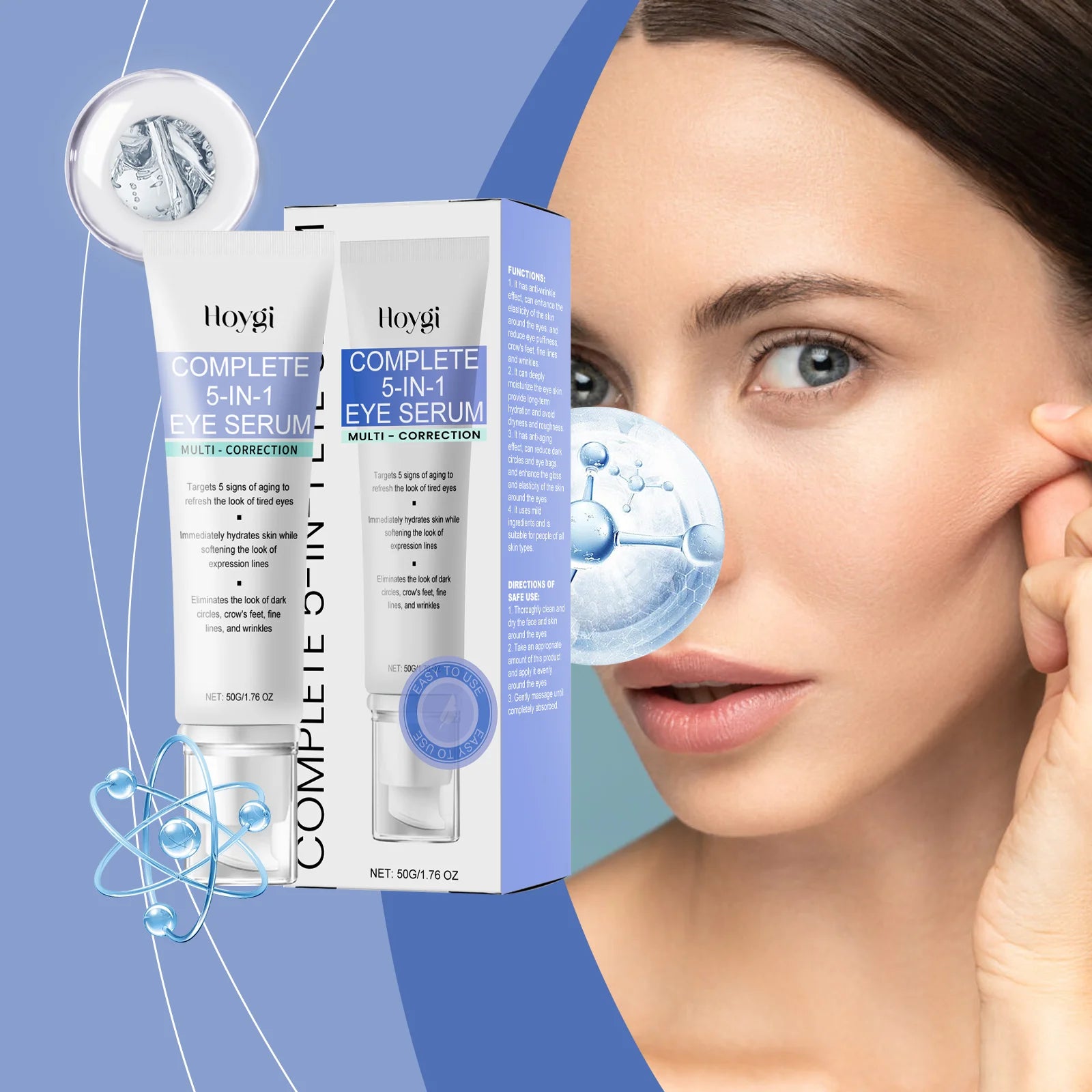 Collagen 5 in 1 Eye Cream Firming Lifting Fade Fine Lines Improve Skin Elasticity Under Eye Nourishing Eye Bag Removal Eye Cream Oasis Select