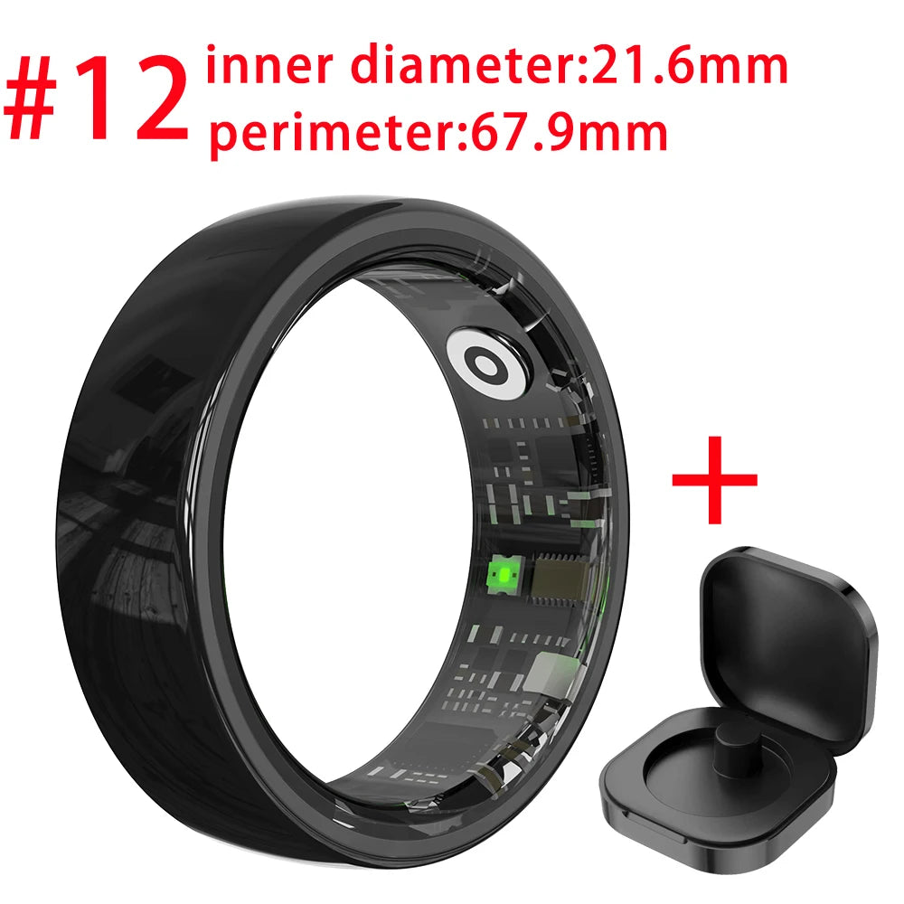 696 Smart Ring Couple Space Interaction Heart Rate Sleep Monitor Waterproof Gesture Control Sports Blue Tooth Bracelet Men Women Oasis Select BK 12