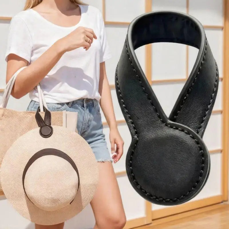 Multi-purpose Pu Leather Magnetic Hat Clip Strong Magnetic Round Organizer Clip Travel Bag 가방 자석 버클 액세서리 Oasis Select