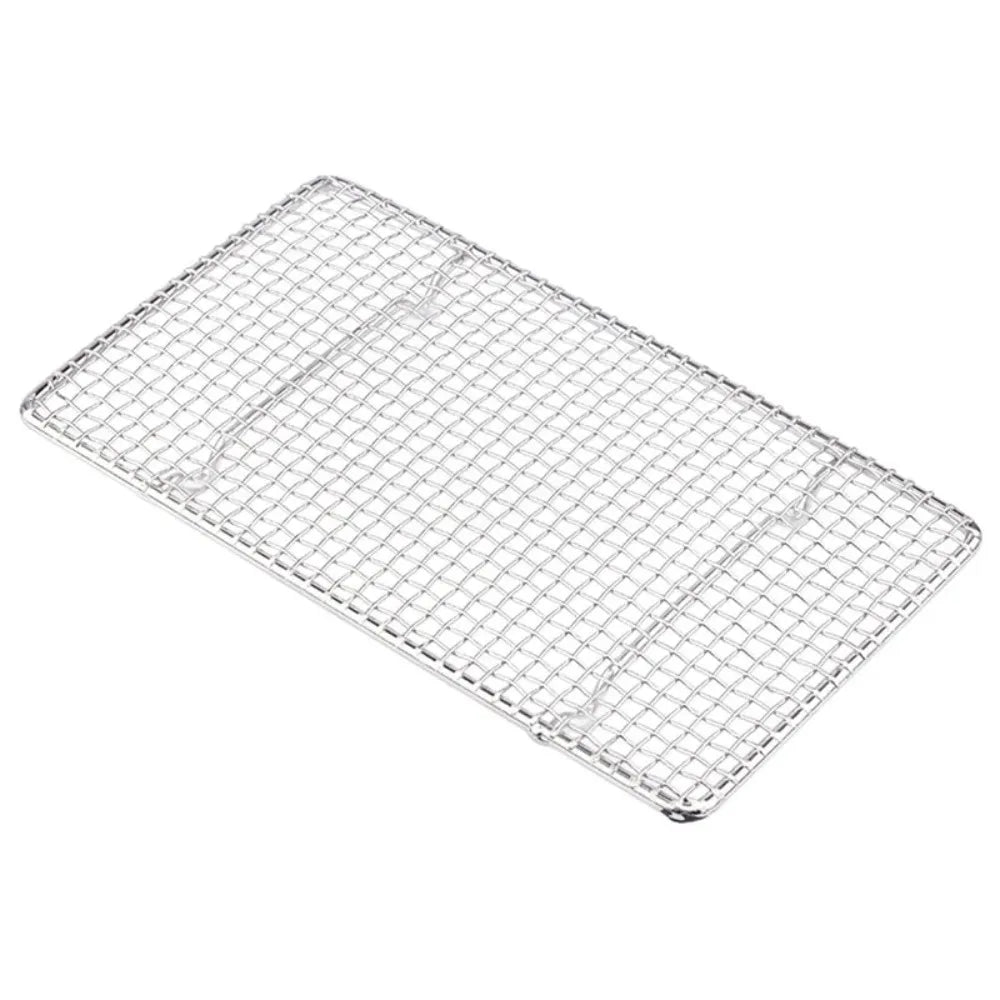Household Stainless Steel Tempura Frying Net Semi -circular/Round Japanese Style Barbecue Net Durable Drying Net Fried Food Oasis Select rectangle