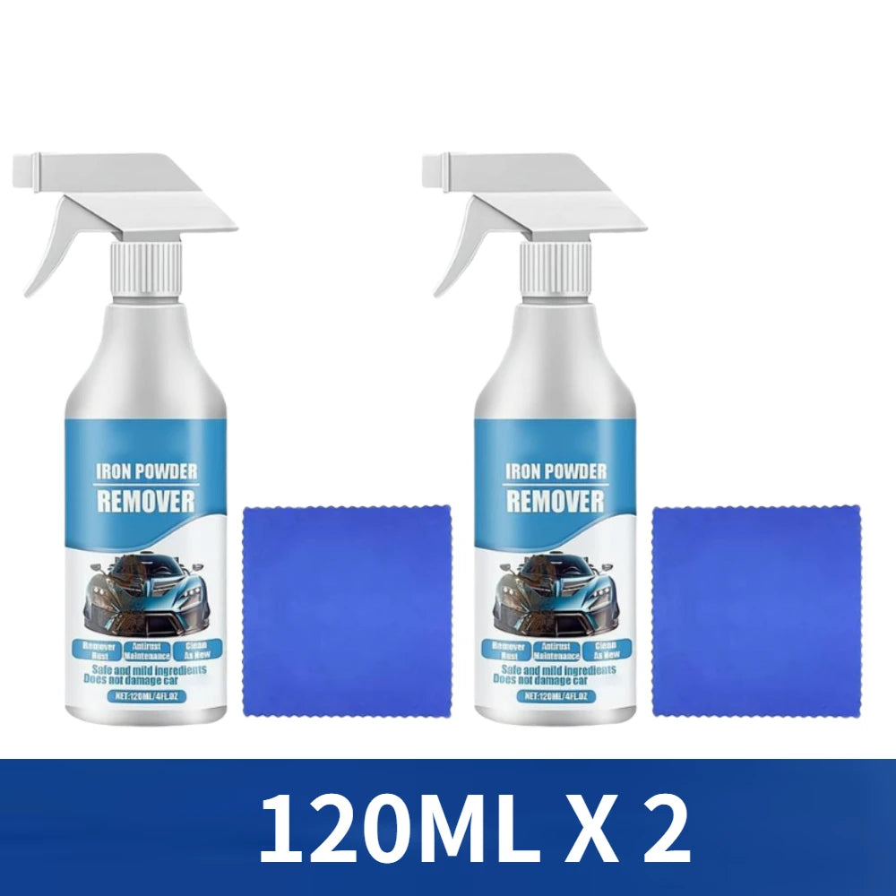 Car Metal Rust Removal Spray, Paint & Wheel Iron Powder Remover, Anti-rust Anti-oxidation Auto Detailing Maintenance Protection Oasis Select 120ML X 2