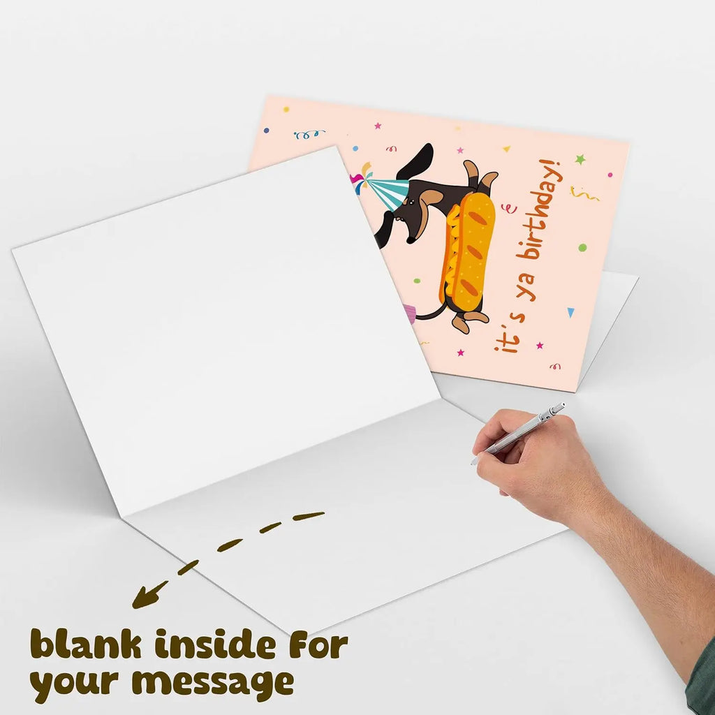 Funny Birthday Card Dachshund Weenie Dog Gifts for Dog Birthday Him Her Cute Wiener Dog Gift for Pet Lovers Owners Oasis Select