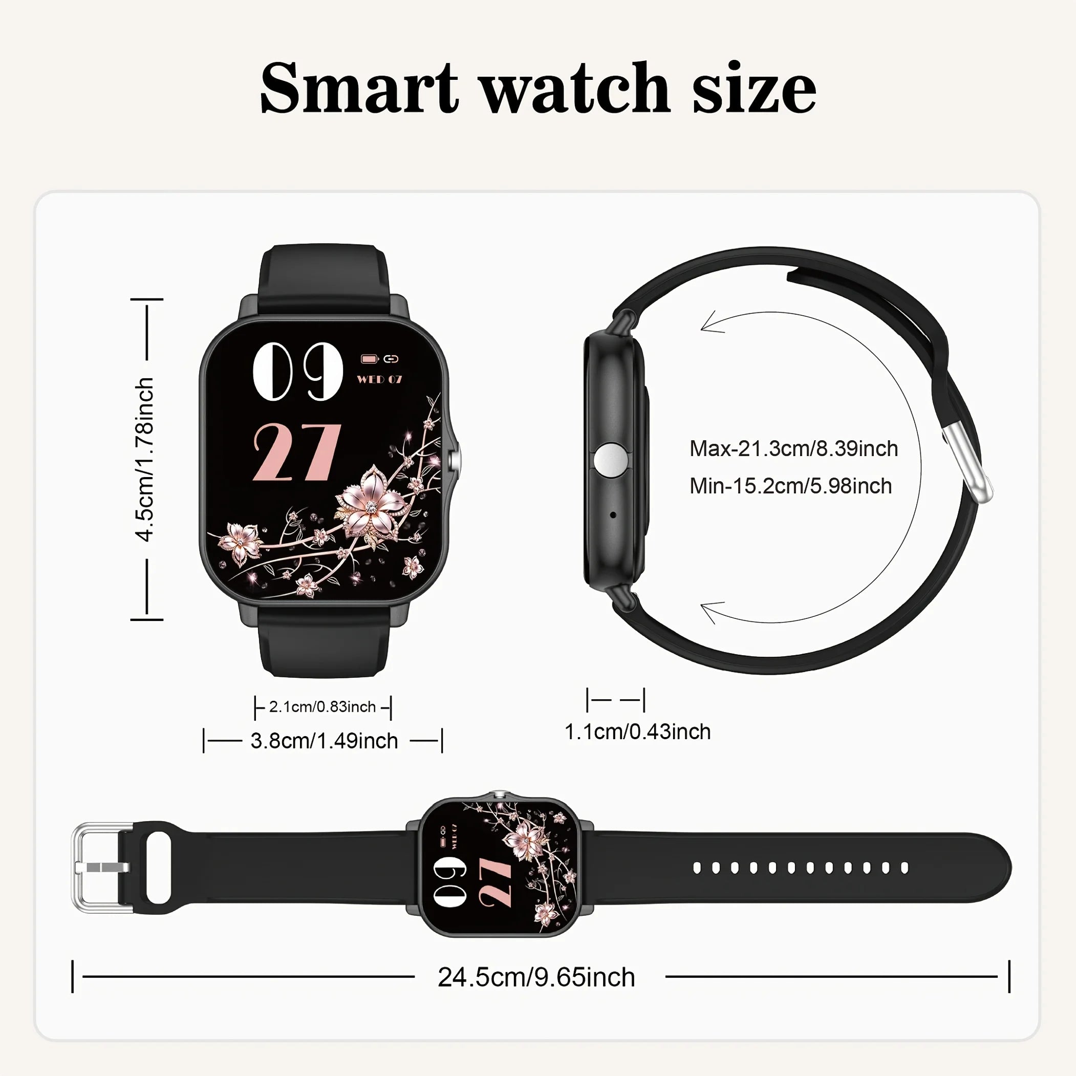 ERUN 1.83" Sports Smartwatch – Wireless Calling & Fitness