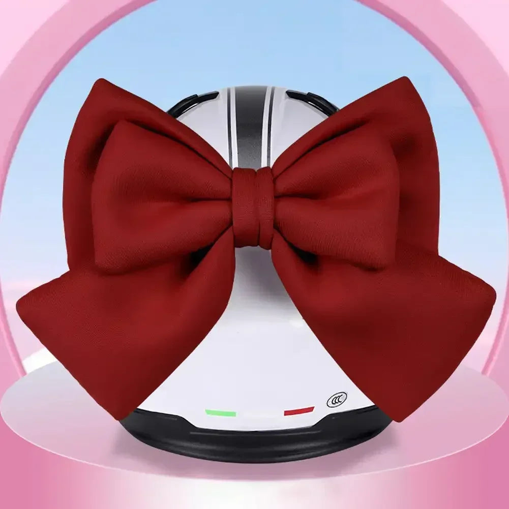 Motorcycle Helmet Butterfly Knot Full Face Off Road Helmet Decor Bow Styling Women Cycling Electric Bike Motorcycle Accessories Oasis Select Wine Red
