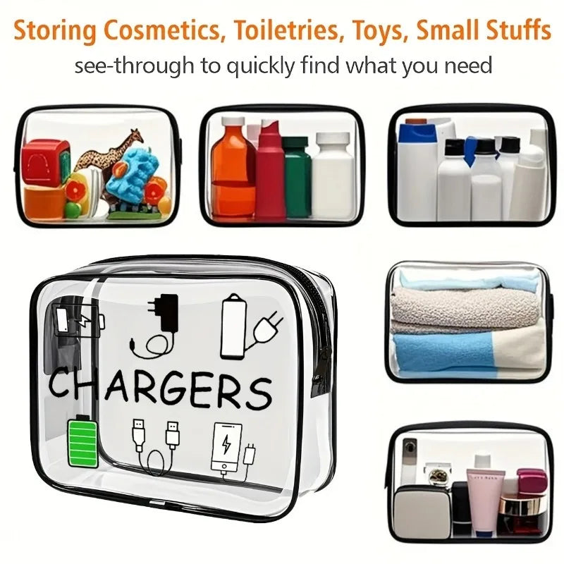Large-capacity Travel Storage Bag Portable Cosmetic Bag Transparent Zipper Cosmetiquera Para Maquillaje Storage Bag Oasis Select
