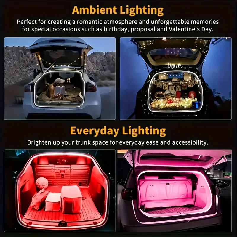 Car Trunk LED Light Strip 2M/4M – Auto-Sensing Tailgate Light