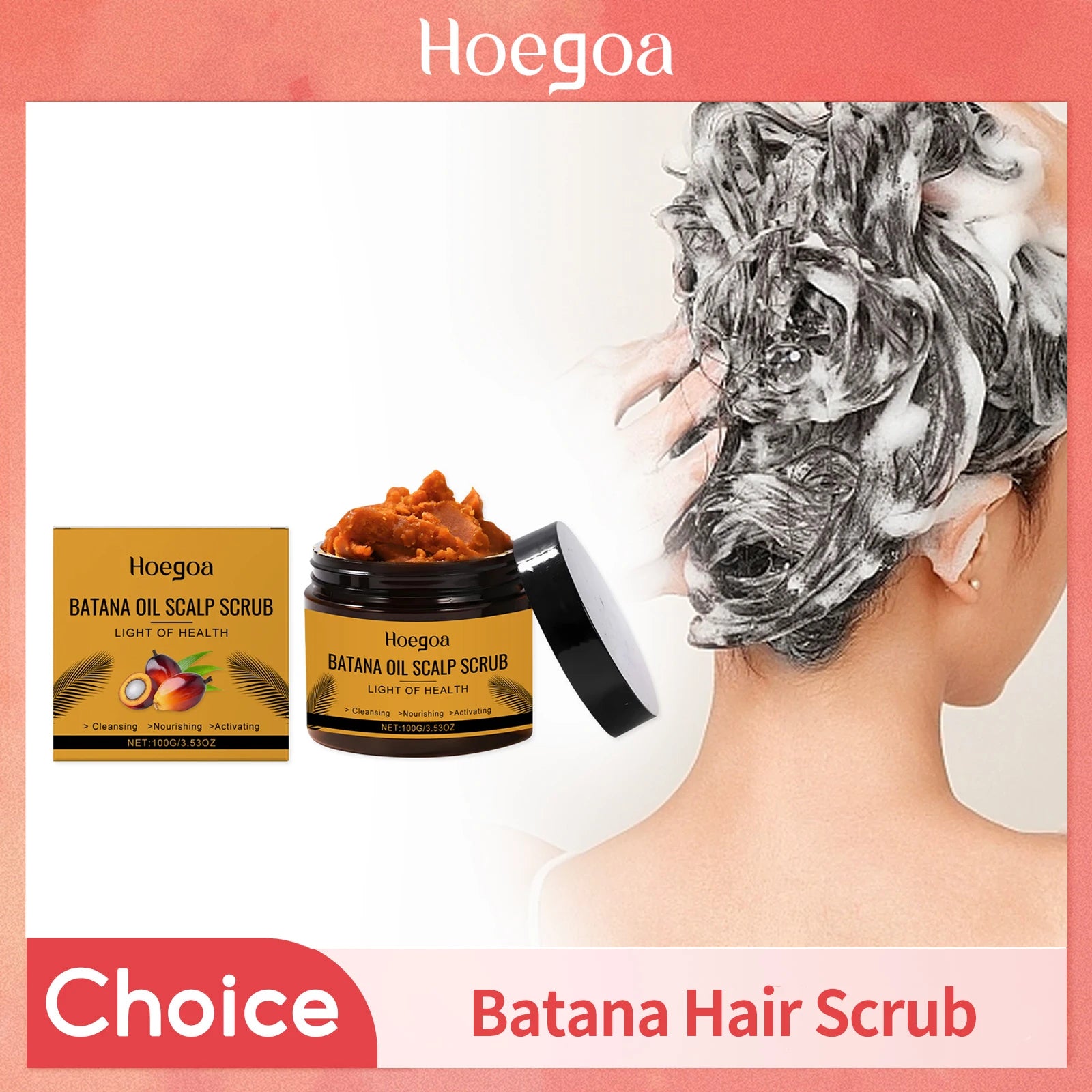 Batana Oil Scalp Scrub Oil Control Dandruff Removal Repair Damaged Dryness Hair Deep Cleaning Nourishing Scalp Hair Care Product Oasis Select