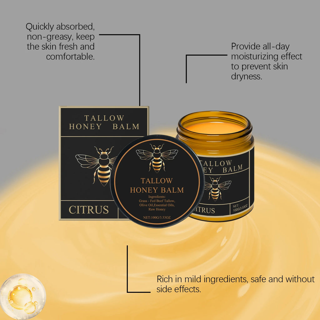Tallow Honey Cream – Brightening Firming Face & Body Lotion