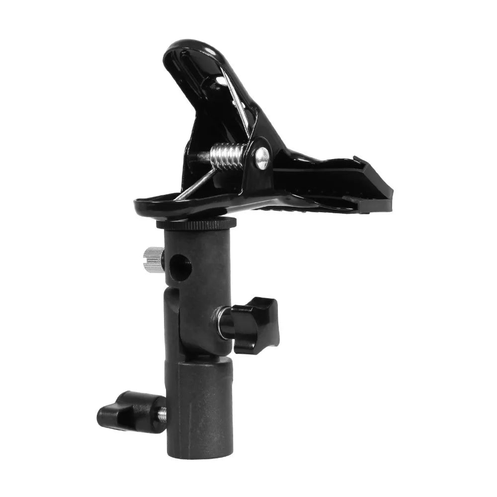 1/4 3/8 Screw Reflector Clamp Clip Swivel Adapter Adjustment Light Stand Attachment Tripod Mount Professional Reflector Holder Oasis Select Black