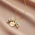 Butterfly "I Love You" Openable Pendant Necklace for Women Pendant Necklace Oasis Select Golden Butterfly