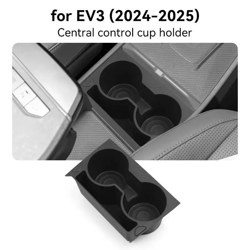 Cup Holder Insert for 2024–2025 Kia EV3 | Anti-Slip Organizer