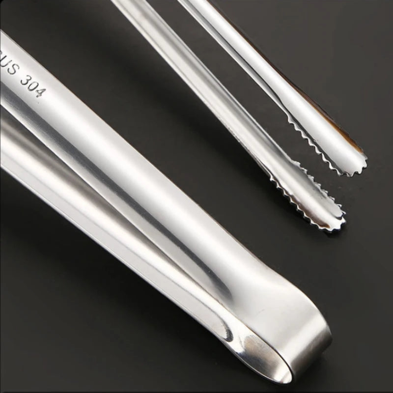 2Pcs Kitchen Tongs Stainless Steel Barbecue Tongs Clip BBQ Grill Meat Tongs Cooking Tweezers for Food Utensils Kitchen Tools Oasis Select