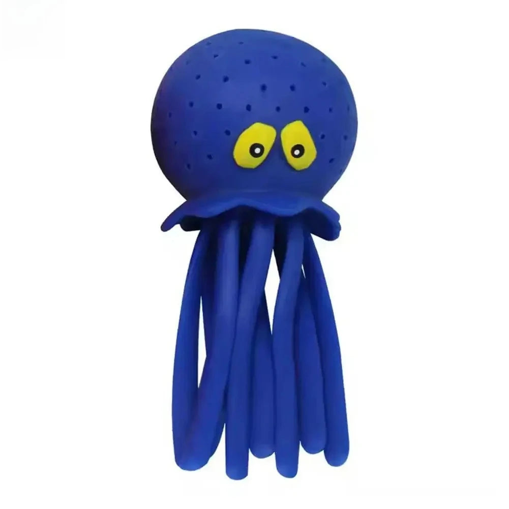 1pcs Baby Bath Toys Sponge Water Absorbing Octopus Squeezing Stress Relief Toys Summer Swimming Play Water Bath Toy for Children Oasis Select Blue