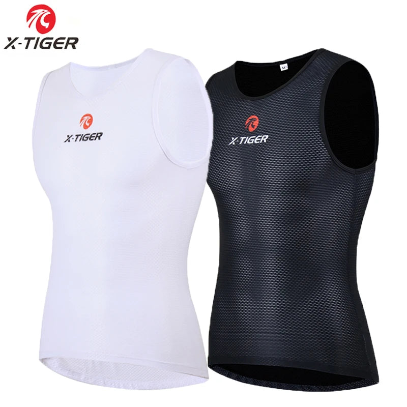 X-TIGER Cycling Underwear Men's Sleeveless Cycling Vest Cool Mesh Stretch Road Cycling Jersey Oasis Select