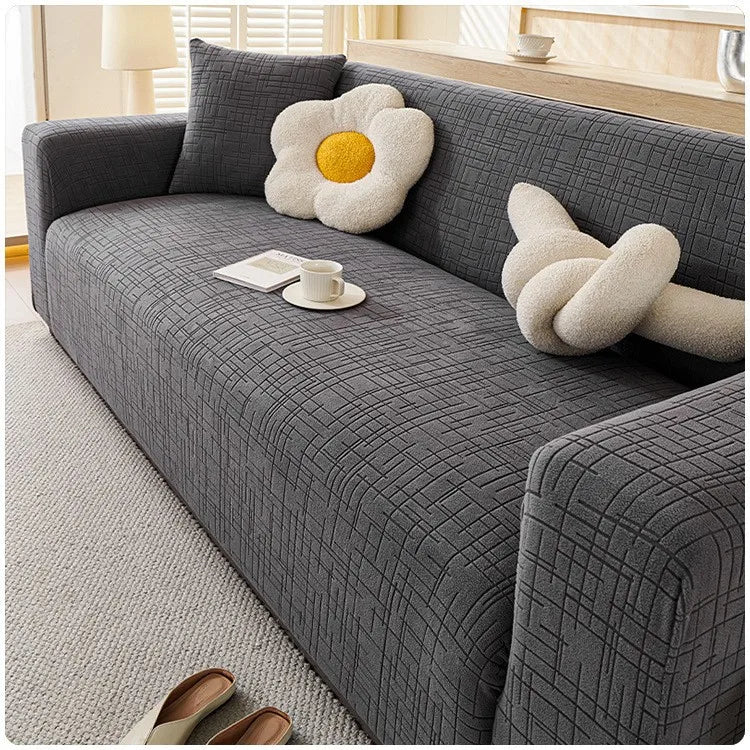 2025 New Anti-cat Scratch Sofa Cover Full Package Thickened Sofa Protection Cover for Autumn and Winter Oasis Select dark gray 2 people 145-185cm