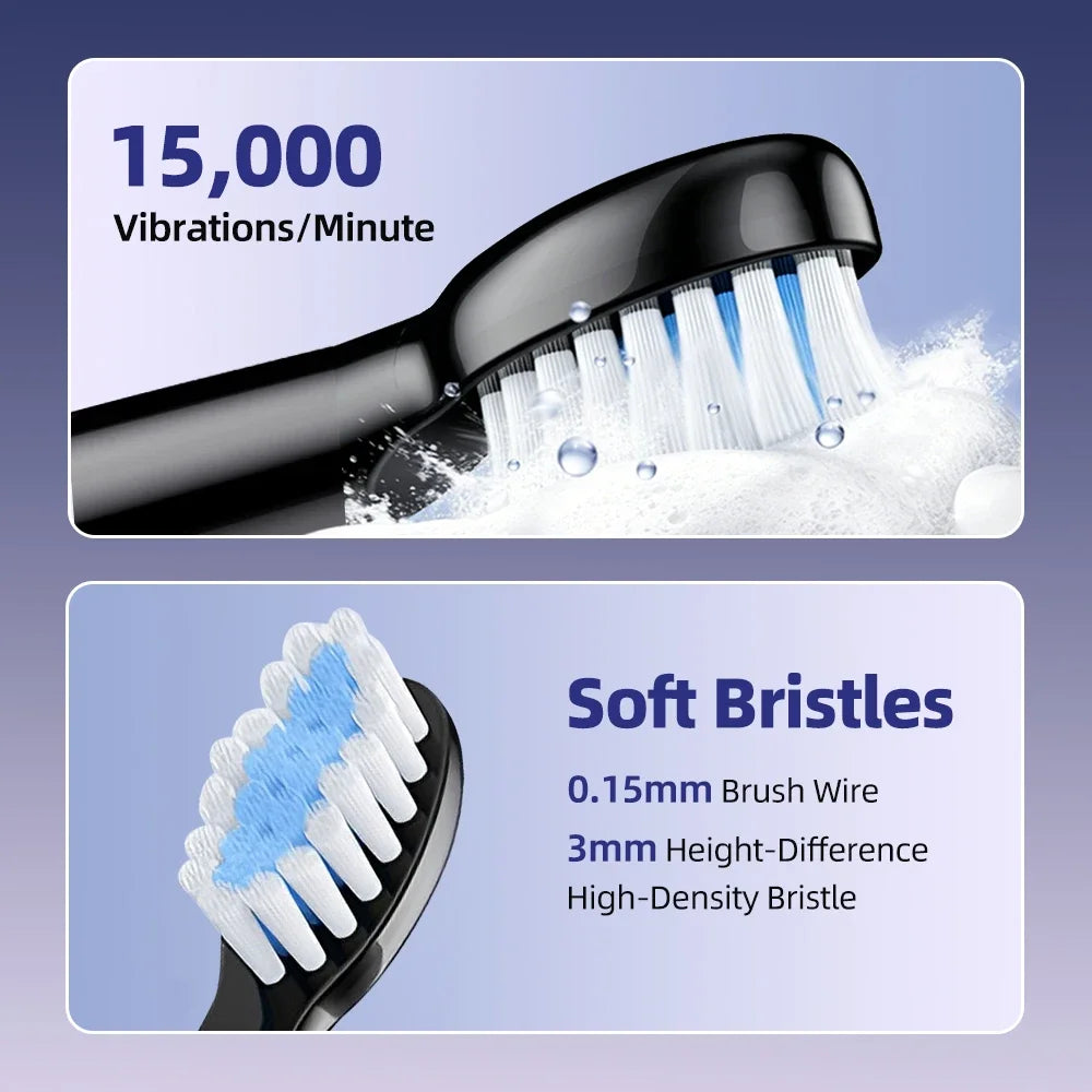 AFDEAL Sonic Electric Toothbrush 5 Modes | IPX7 & 4 Heads