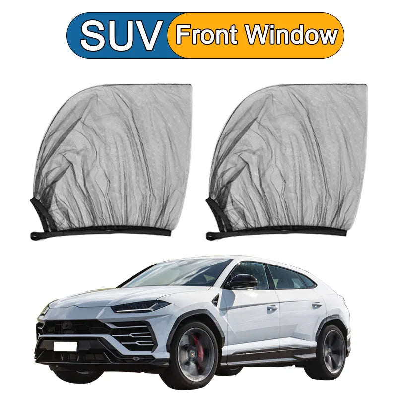 New Car Sunshade Curtains Anti-UV Side Window Shades Car Curtains Nti-mosquito Mesh Net Protection Repellent Auto Accessories Oasis Select SUV-front window