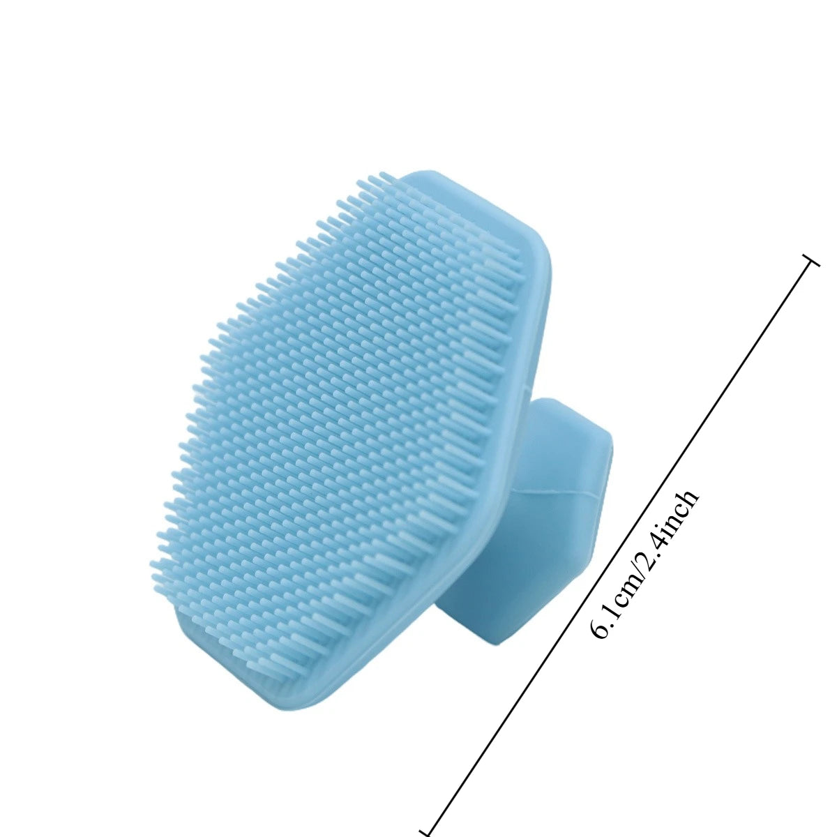 Soft Silicone Beard Shaving Brush with Finger Ring Grip Lathering Tool for Men's Facial Grooming & Shaving Oasis Select blue
