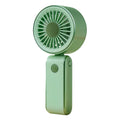 Foldable Portable Electric Fan Quiet Operation 3 Speeds Neck Hanging Small Fan Low Noise Handheld Mini Fan Desktop Use Oasis Select Green