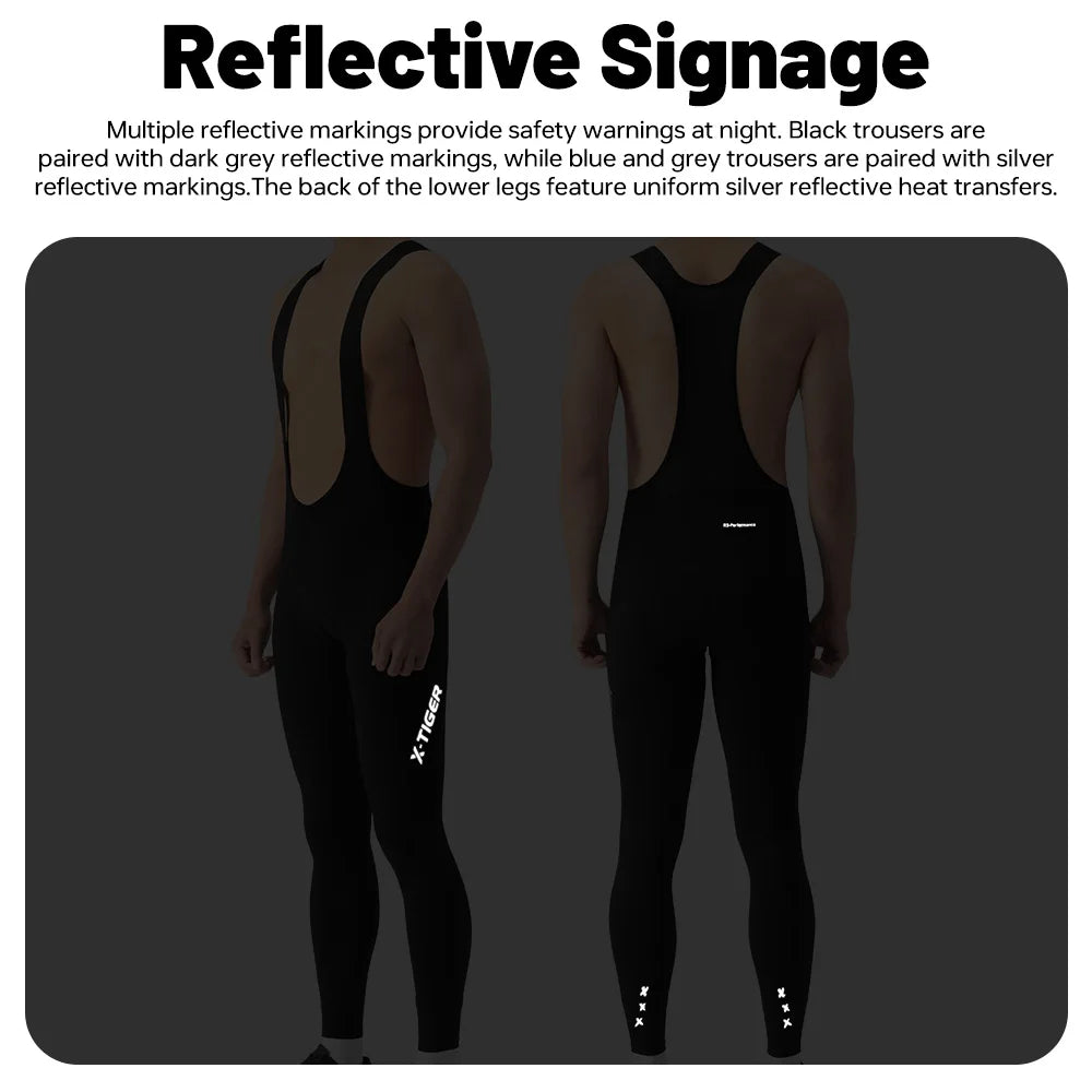 X-TIGER Cycling Pants Men's 120 High Density Padded Professional Cycling Bib Trousers Spring Autumn 8 Hours Bicycle Tights Oasis Select