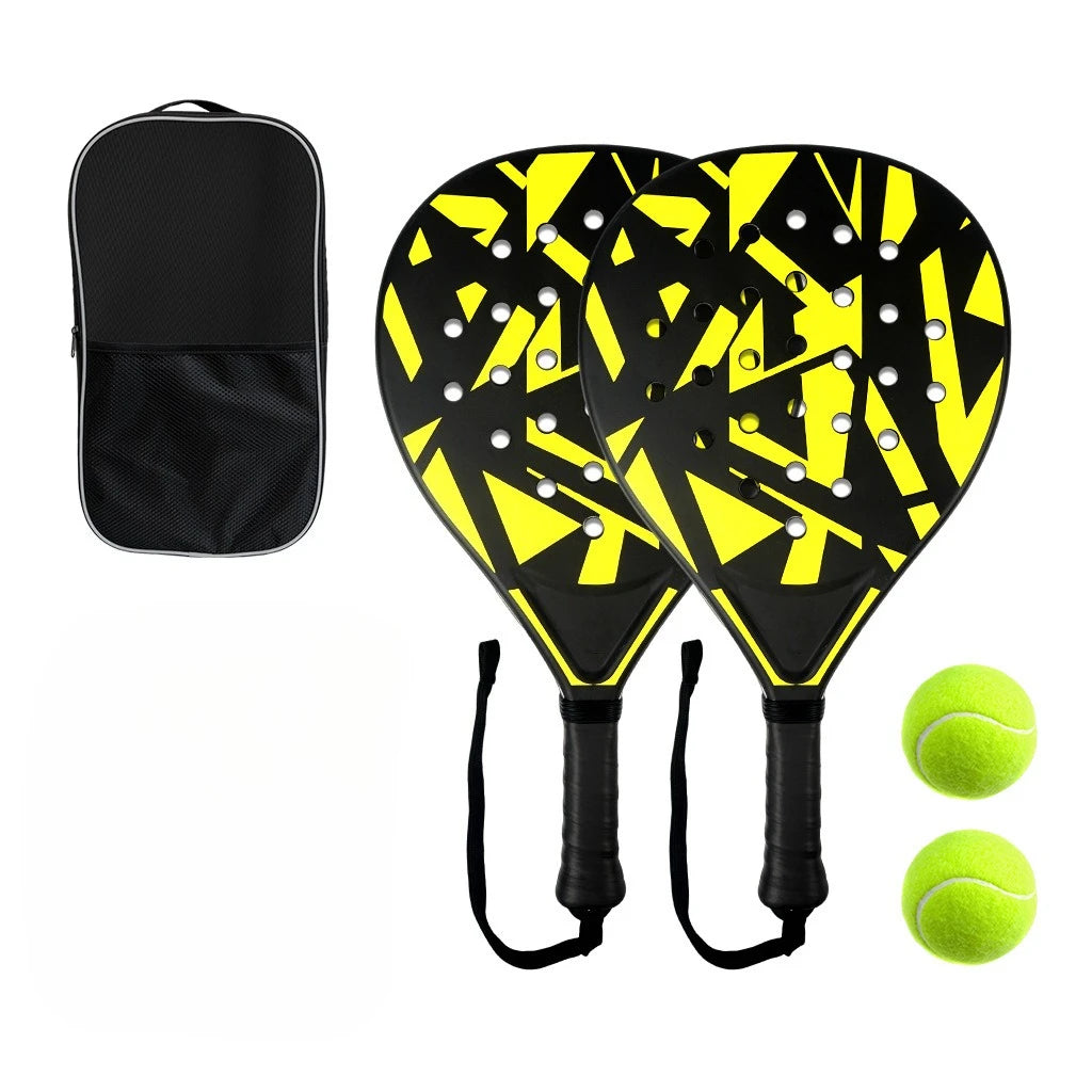 Padel Tennis Rackets beach tennis racket EVA Memory Flex Foam Core Lightweight Outdoor Sports Men and Women Racket Oasis Select Black Yellow 2pack