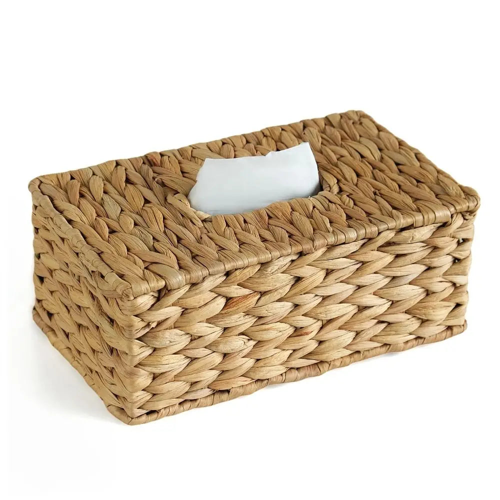 Straw Woven Tissue Box Cover Natural Household Tissue Box Decorative Environmental Protection Dryer Sheets Holder Oasis Select