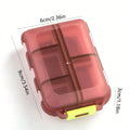1pc 10 Compartment Pill Box Portable Double Compartment Pill Organiser Oasis Select Chocolate