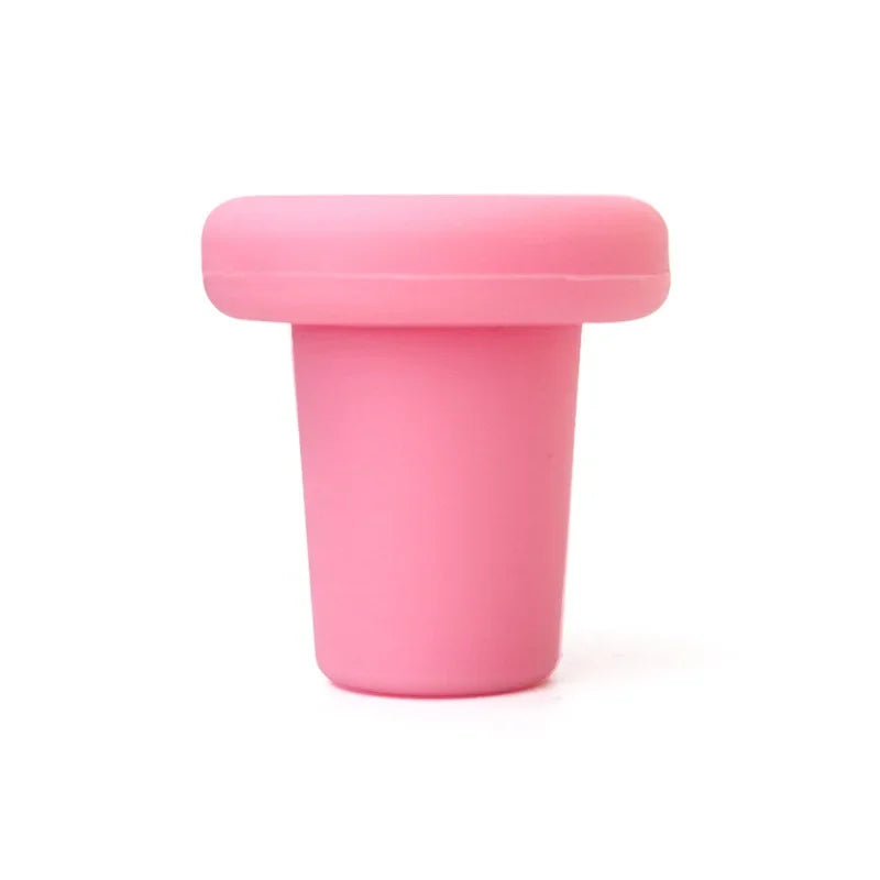 1/2/3/4pcs Silicone Bottle Stoppers Creative Wine Stoppers Bottle Caps Bar Preservation Tools Safe Healthy Home Bar Accessories Oasis Select pink