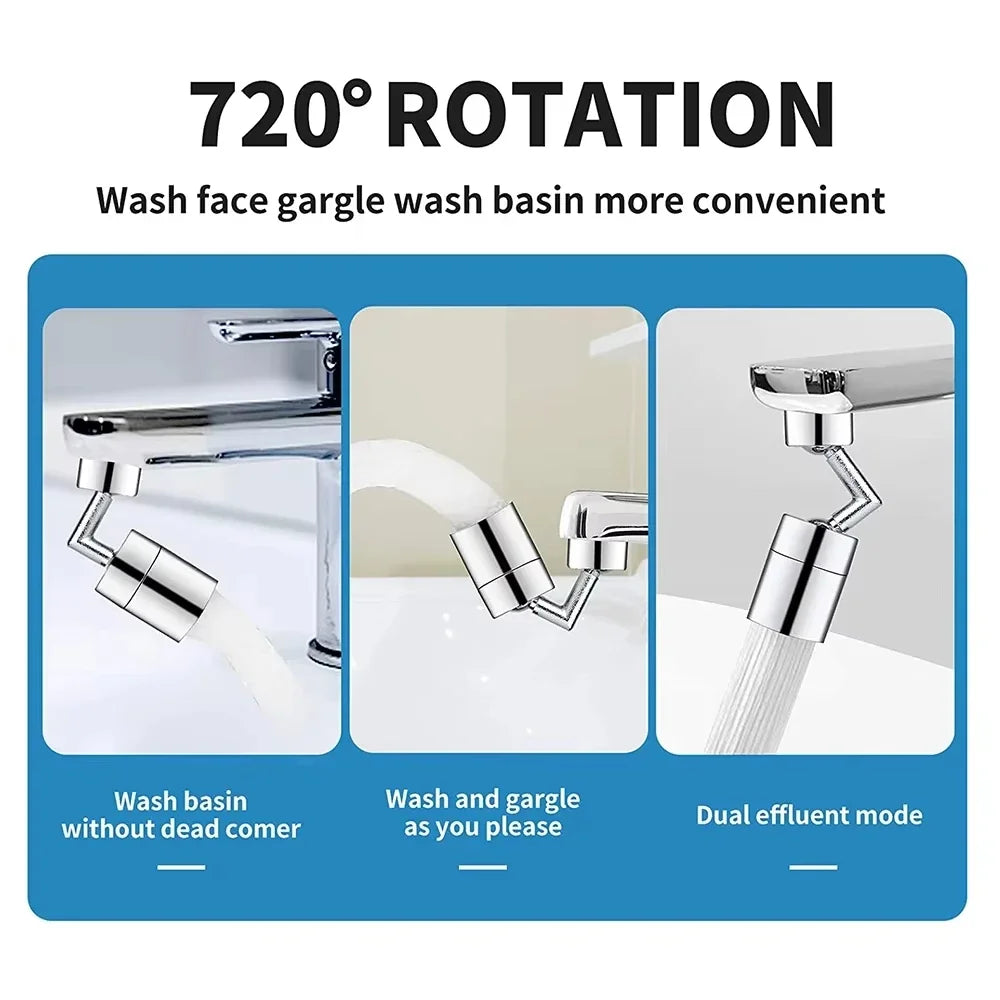360° Faucet Extender – Universal Splash-Proof Aerator, Water-Saving Rotating Adapter for Kitchen & Bathroom Taps Oasis Select