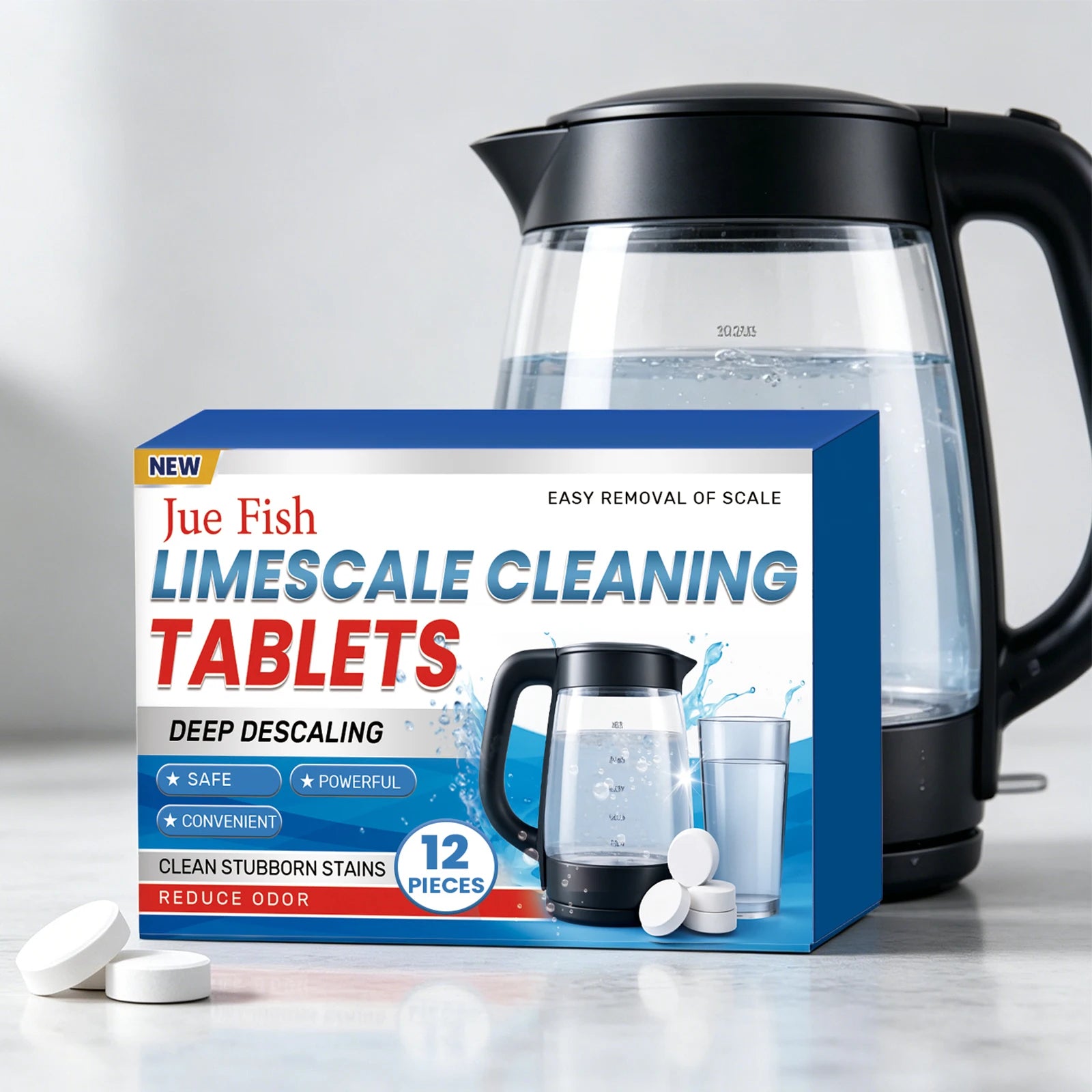 Scale Cleaning Tablets for Kettle Coffee Maker Removes Hard Water Stains Eliminate Odor Reducer Limescale Cleaning Tablets Oasis Select