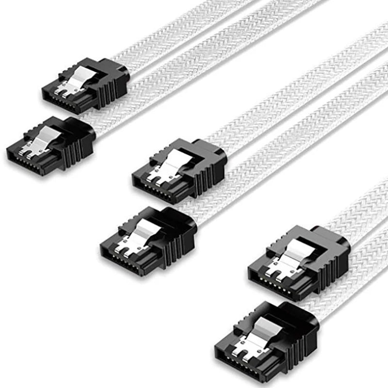 SATA 3.0 III SATA3 7pin Data Cable 6Gb/S SSD Cables HDD Hard Disk Drive Cord Line With Nylon Premium Sleeved Oasis Select