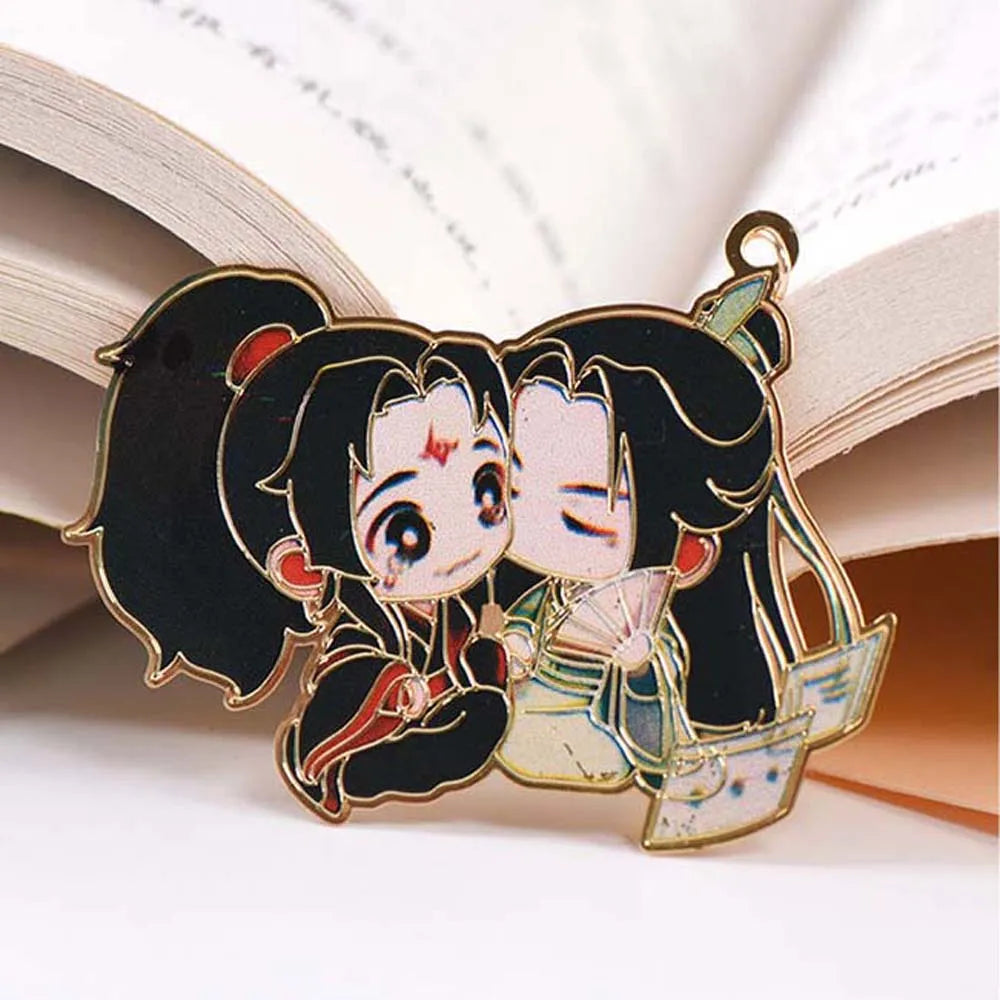 Grandmaster of Demonic Cultivation Mo Dao Zu Shi Metal Bookmark Wei Wuxian Lan Wangji Figure Bookmark Stationery School Supplies Oasis Select E